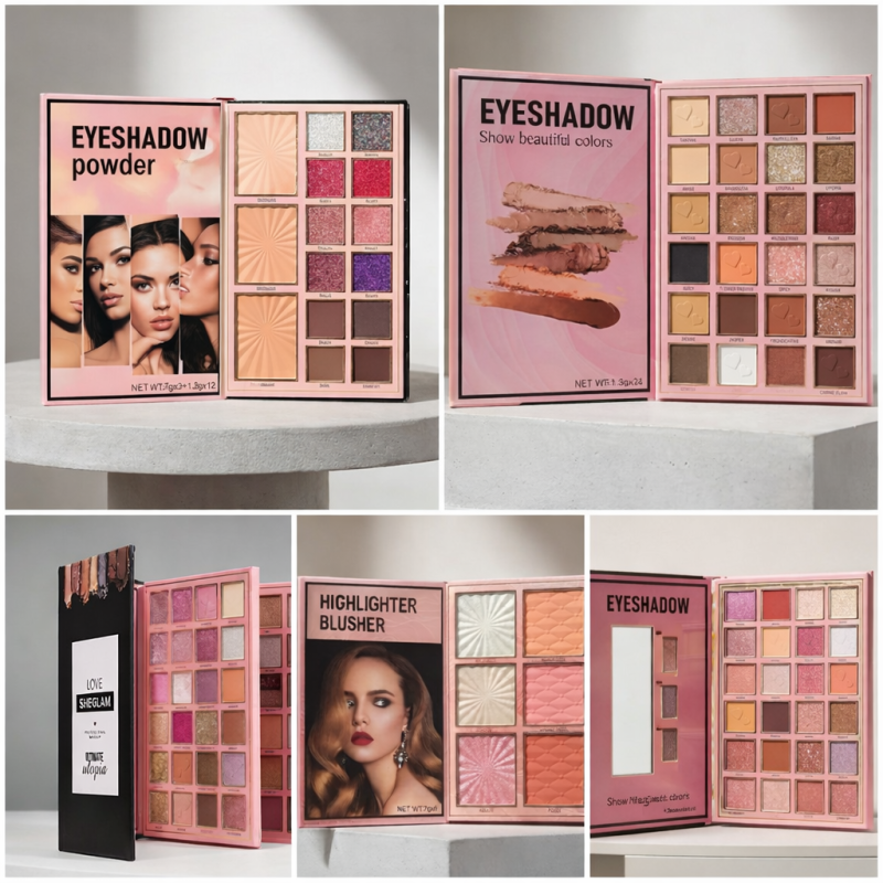 LIBRO SOMBRAS-ILUMINADOR-BLUSH-POLVOS Y CEJAS CD605