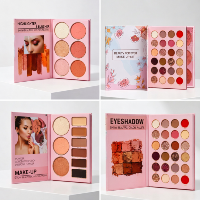 LIBRO SOMBRAS-ILUMINADOR-BLUSH-POLVOS Y CEJAS CD552