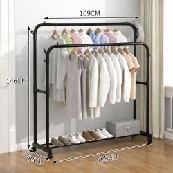 Colgador Perchero Doble de Ropa 1826 146x109x40cm