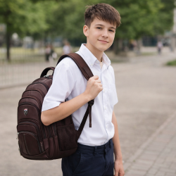 Mochila Escolar MW5809 Café