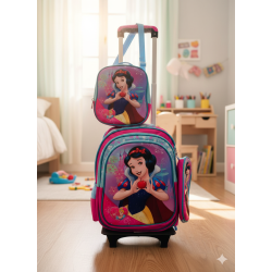 Mochila Escolar 3pcs con Rueda de Niñas 899