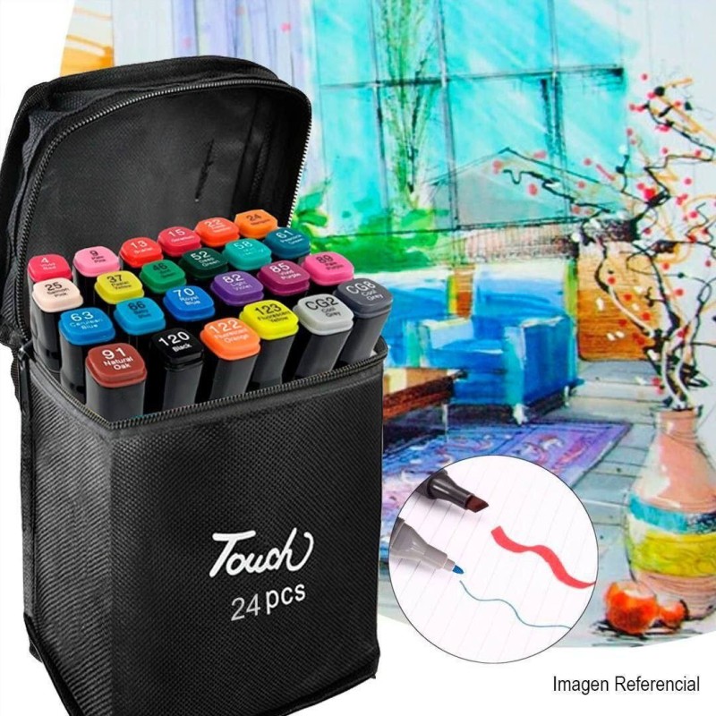 Caja de Marcadores Doble Punta 24pcs  914