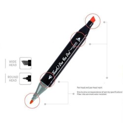 Caja de Marcadores Doble Punta 24pcs  914