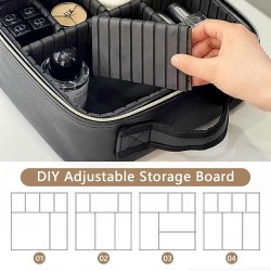 Cosmetiquera con espejo y luz Led 24X26.5X10cm