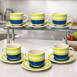 Set de 6 tazas con platitllo C-1766