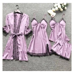 Pijama de seda 4pcs 3215-6