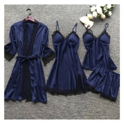 Pijama de seda 4pcs 3215-6