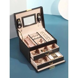 Joyero cuadrado con 2 cajones y espejo 17120-504