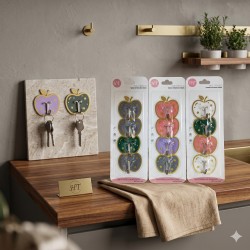 Set de 4 adhesivos para pared diseño manzana 953