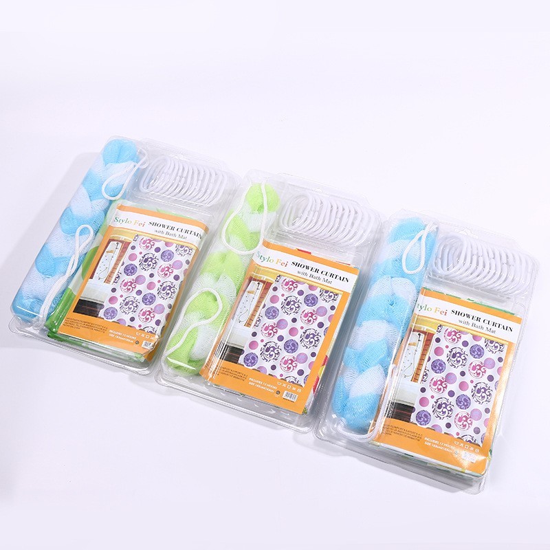 Cortina + esponja para ducha 183 X 183 - 972