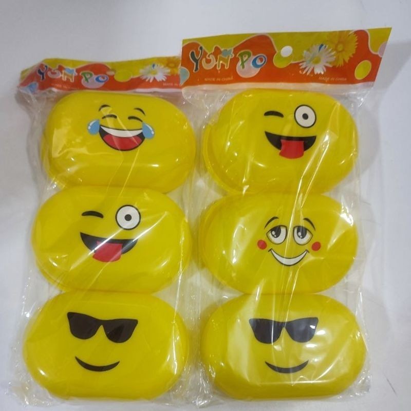 Set de 3 jaboneras diseño emojis 827