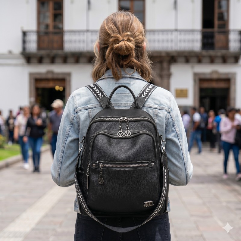 Bolso Mochila de Cuerina 916