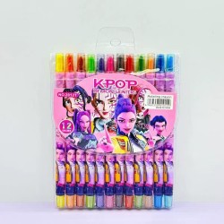 Crayones Retráctiles Kpop 12pcs  LD-1059