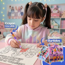 Crayones Retráctiles Kpop 12pcs  LD-1059