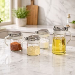 Set de 4 condimenteros de vidrio 962