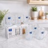 Set de 6 tazas de vidrio de 220ml 953