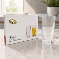 Set de 6 vasos de vidrio 300ml 958