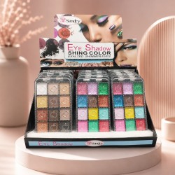 SOMBRA DE OJOS 12 TONOS SANDRY + BROCHA 2 TONOS DE PALETA SURTIDAS HMAQ0002-2