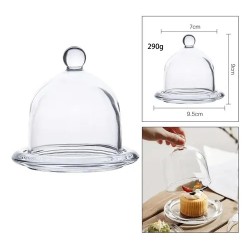 Cupula de vidrio para postre pequeña GU010
