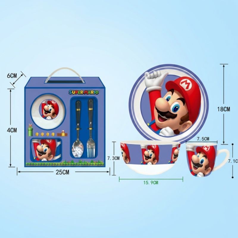 Juego de Cerámica 5pcs Mario Bross SU-107 5494