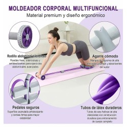 Bandas De Resistencia 6 Tubos Con Manijas Rodillo Abdominal 2012