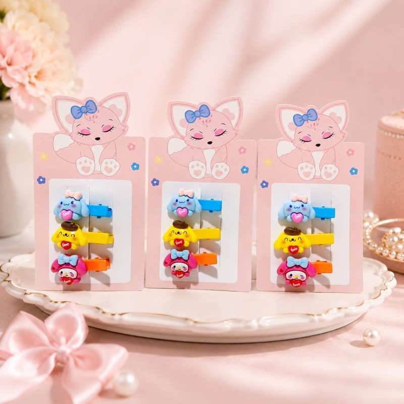 Set Pinza Trio Cabello Mini Figuras HEF0240-12