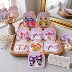 Set de pinzita y moñitos de niña HEF0300-5