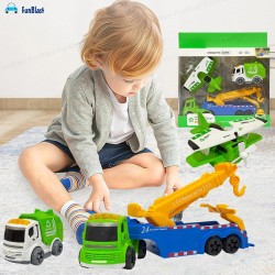 Set 3 Vehiculos de Aseo y Emergencia Interactivos GH-52