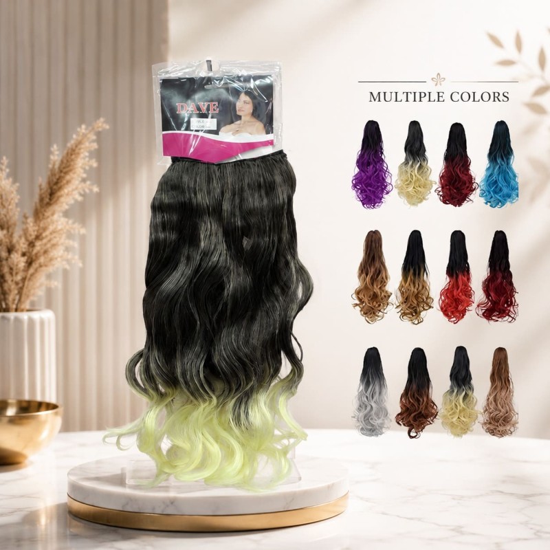 Extension de cabello ondulado Bicolor DY705