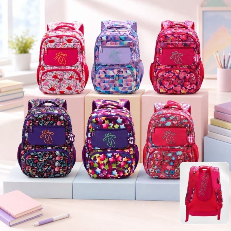 Mochila Escolar Totto de Mujer HXL-2554