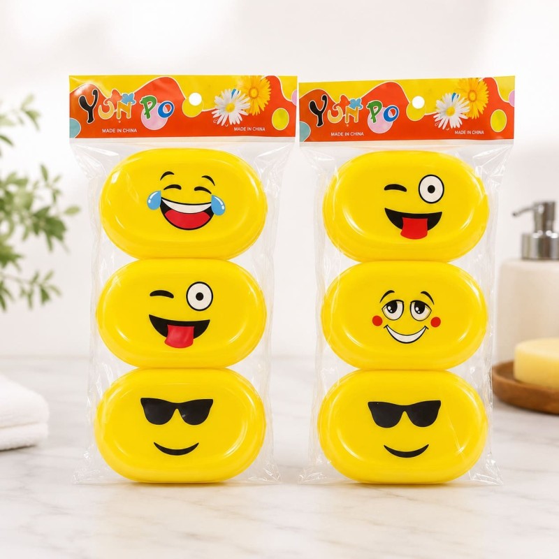 Set de 3 jaboneras diseño emojis 827