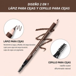 Lápiz de Ceja con Cepillo 2 en 1 Ushas UP021-MIX