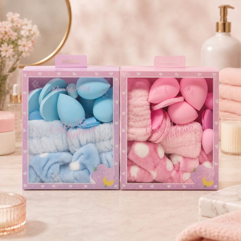 Set de Accesorios Cintillo Manilla y Esponjas 15pcs 2508-005