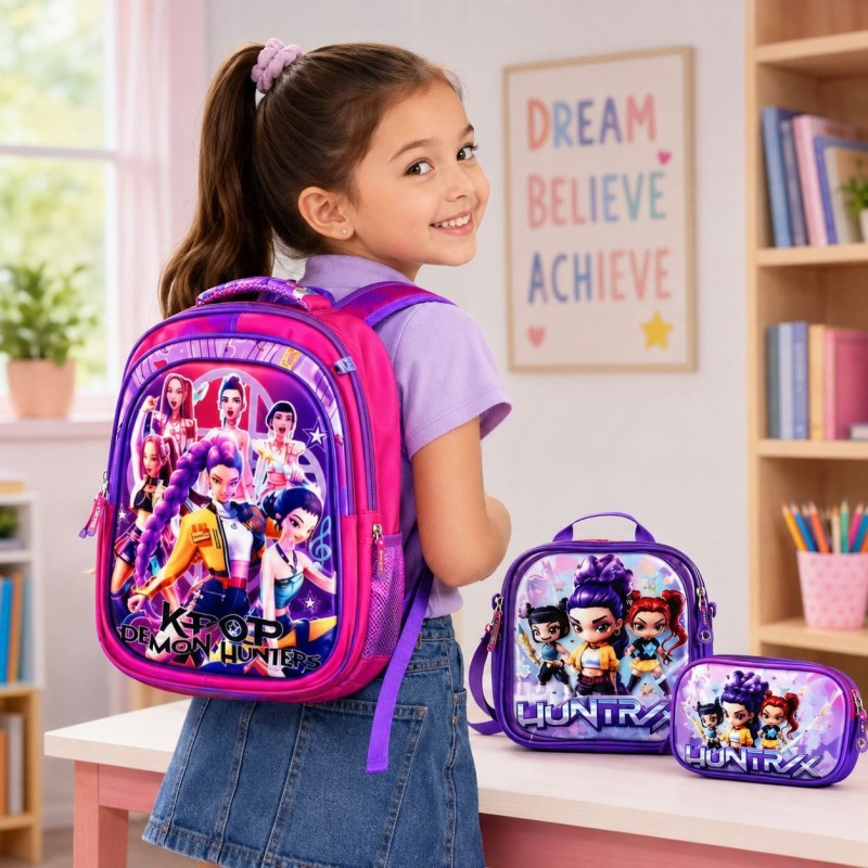 Mochila Escolar Kpop 3pcs 2613