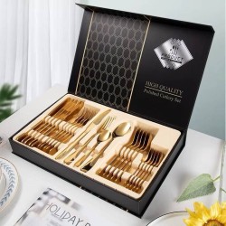 Set de Cubiertos Dorados 24pcs  5411