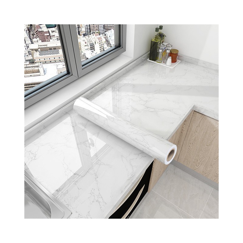 Papel Tapiz Blanco Marmoleado 2.60cm x2.10mt 437