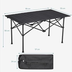 Mesa Plegable para Camping 50x95x55cm 7760