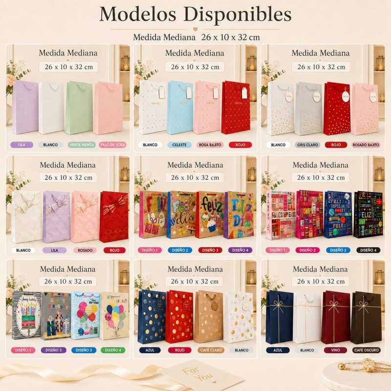 Fundas de regalo Medianas 26x10x32cm