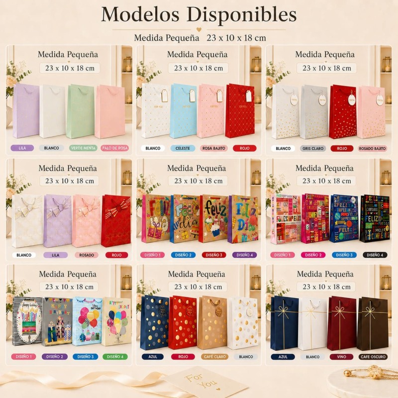 Fundas de regalo Pequeñas 23x10x18cm