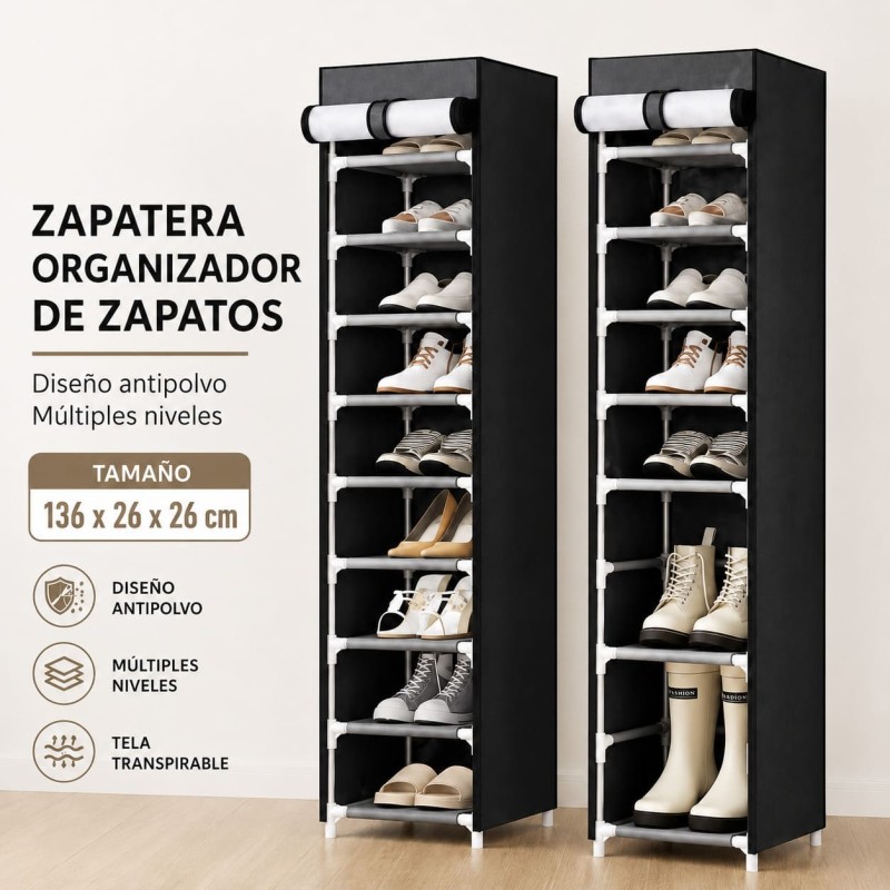 Zapatera 8 Pisos  136x26x26cm 1511