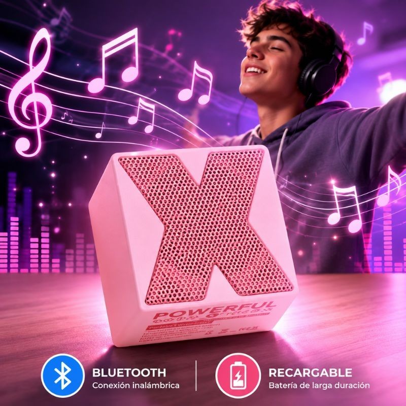 Mini Parlante Bluetooth ROSADO X 51223