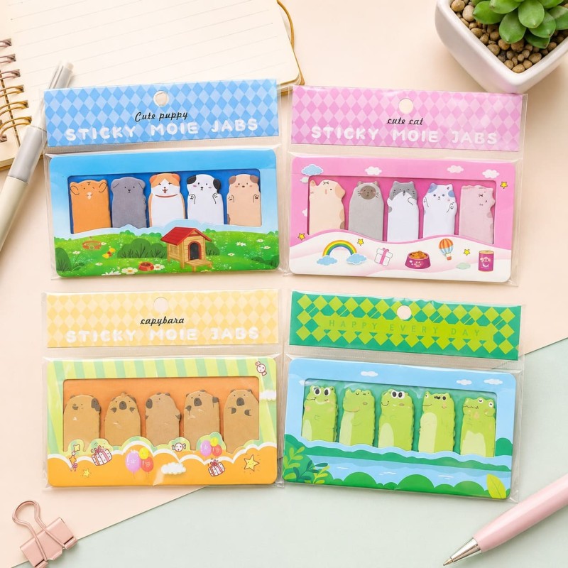 Set de 5 Diseños de Notas Adhesivas Kawaii 5402