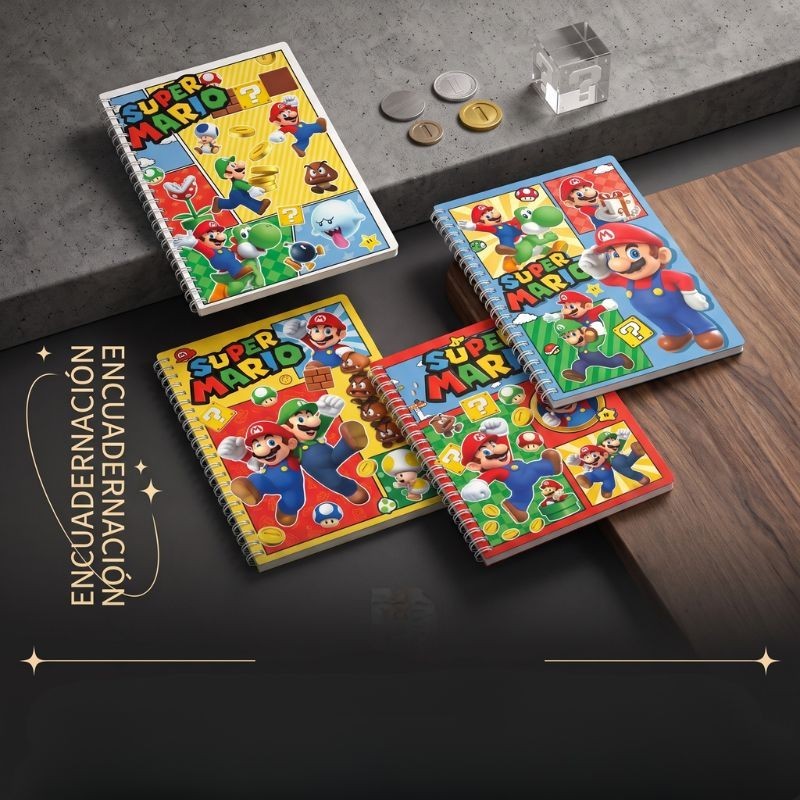 Libreta de Mario Bross A4 a Líneas 60 hojas T1438 5397