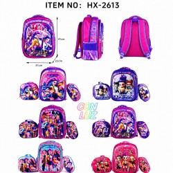 Mochila Escolar Kpop 3pcs con Luces 2613 (NO INCLUYE RUEDAS)