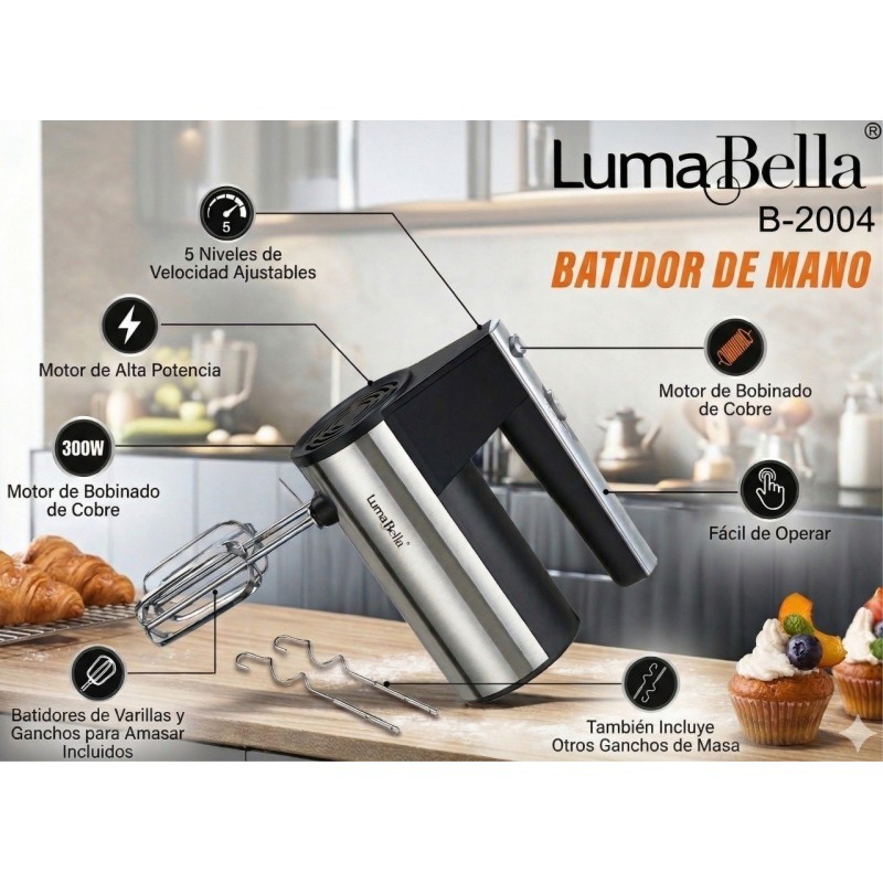 Batidora Eléctrica Luma Bella 110V