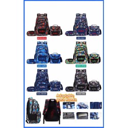 Mochila Escolar Totto 3pcs de Hombre Adaptable a Rueda 2611