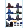 Mochila Escolar Totto 3pcs de Hombre Adaptable a Rueda 2611