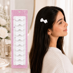 Mini Lazos Blancos para Niñas 12PCS 4666