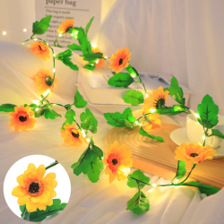 Guirnalda de Flores con Luces Led 2mt 20 focos  83371
