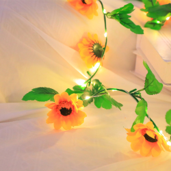 Guirnalda de Flores con Luces Led 2mt 20 focos  83371